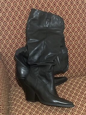 Black Scrunch Aldo Cowboy Boots